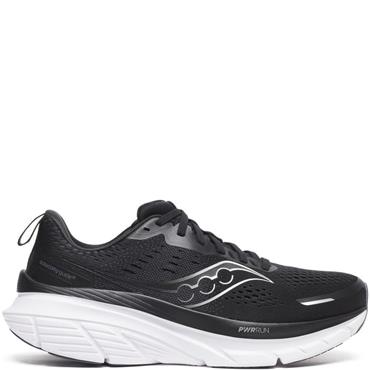 SAUCONY MENS POWER RUN LACE TRAINER - BLACK GREY
